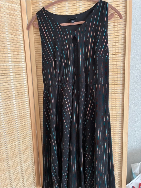 torrid Dresses & Skirts - torrid Black Maxi Dress with Teal and Coral Pinstripes